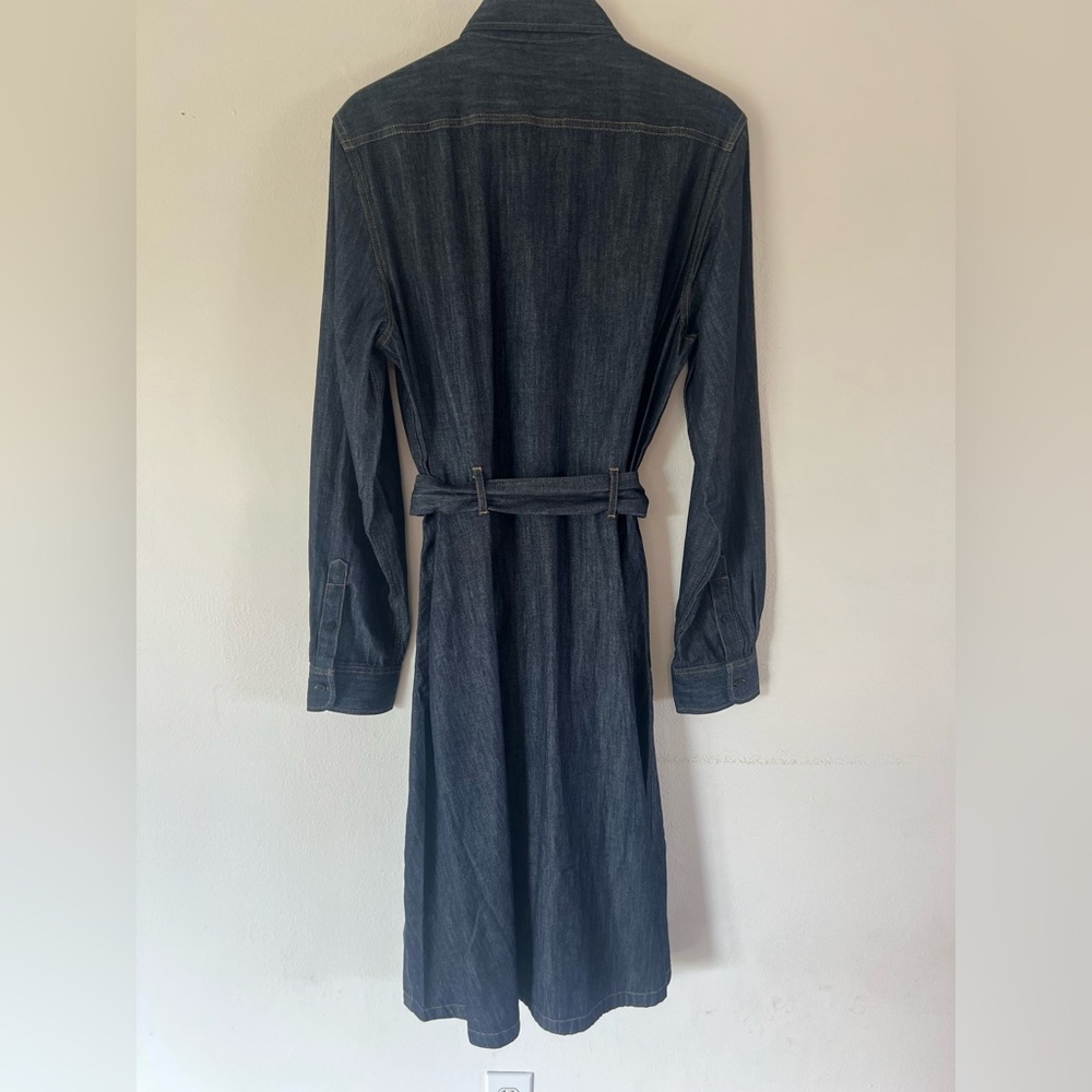 Lauren Ralph Lauren Denim Belted Shirt Dress In Dark Rinse Indigo Size 14 NWT - Picture 9 of 12
